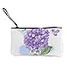 Produktbild Portemonnaie aus Segeltuch, Motiv: Hortensie, Blume, Schmetterling und Spritzer, exquisite Münzbörse, kleine Geldbörse aus Leinen, für Münzen, Ausweise und andere