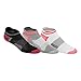 ASICS Womens Quick Lyte Single Tab (3 Pairs), Fiery Flame Assorted, Small