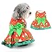 Ranphy Christmas Dog Dress with Bowknot Pet Clothes for Small Dogs Cats Girl Cute Puppy Costume Skirt Holiday Xmas Birthday Party Apparel for Chihuahua Yorkie,Snowflakes,XL