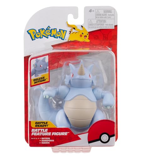 Pokémon PKW3418 - Battle Feature Figure - Rizeros - Figura Oficial en Movimiento, 11,5 cm