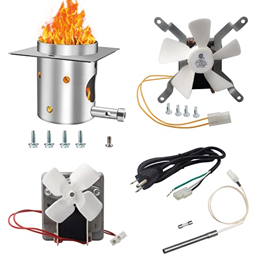 Upgrade Replacement Parts Kit for Pit Boss 3/4/5/7 Series Vertical Pellet Grill Smoker, Include Auger Motor 2.0 RPM, Induction Fan, Igniter Hot Rod with Fuse, Fire Pot Accessories and Power Cord