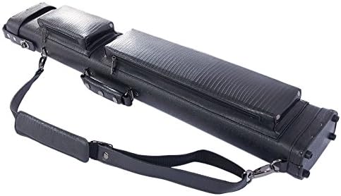 KTKAP 1/2 8 Holes Leather Billiard Stick Pool Cue Carrying Case Black