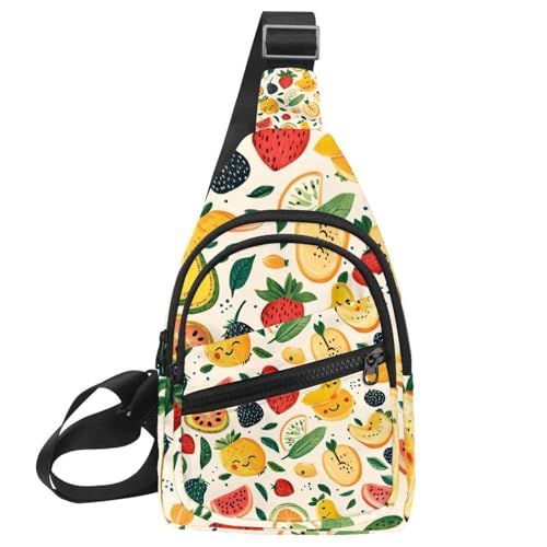 Mochila cruzada Happy Fruit riñonera cómoda que no se mueve al correr
