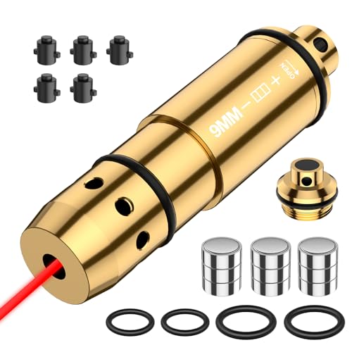 VSTRANICS 9mm Laser Training Cartridge Dry Fire Laser Training System for Dry Fire Practice and Shooting with 3 Set Batteries