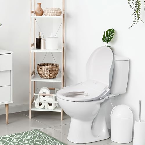 SmartBidet SB-2600 Electric Bidet Seat for Elongated - Electronic Heated Toilet Seat with Warm Air Dryer and Temperature Controlled Wash Functions (White) (Unlimited Hot Water) - Thumbnail 2