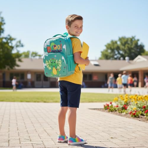 Image of Stylbase Cartoon Printed School Bag for Boys and Girls | Waterproof Backpack Bag for Travelling Sports | Kids Bag Ideal for UKG Nursery 1st Class | School Bags for 5 7 Years 15 Inches