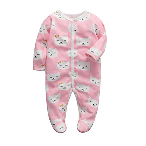 Monvecle Unisex Baby Cotton Multi-Pieces Layette Set Infants Long Sleeve Bodysuits Pants Shirts Gift Set Pack3