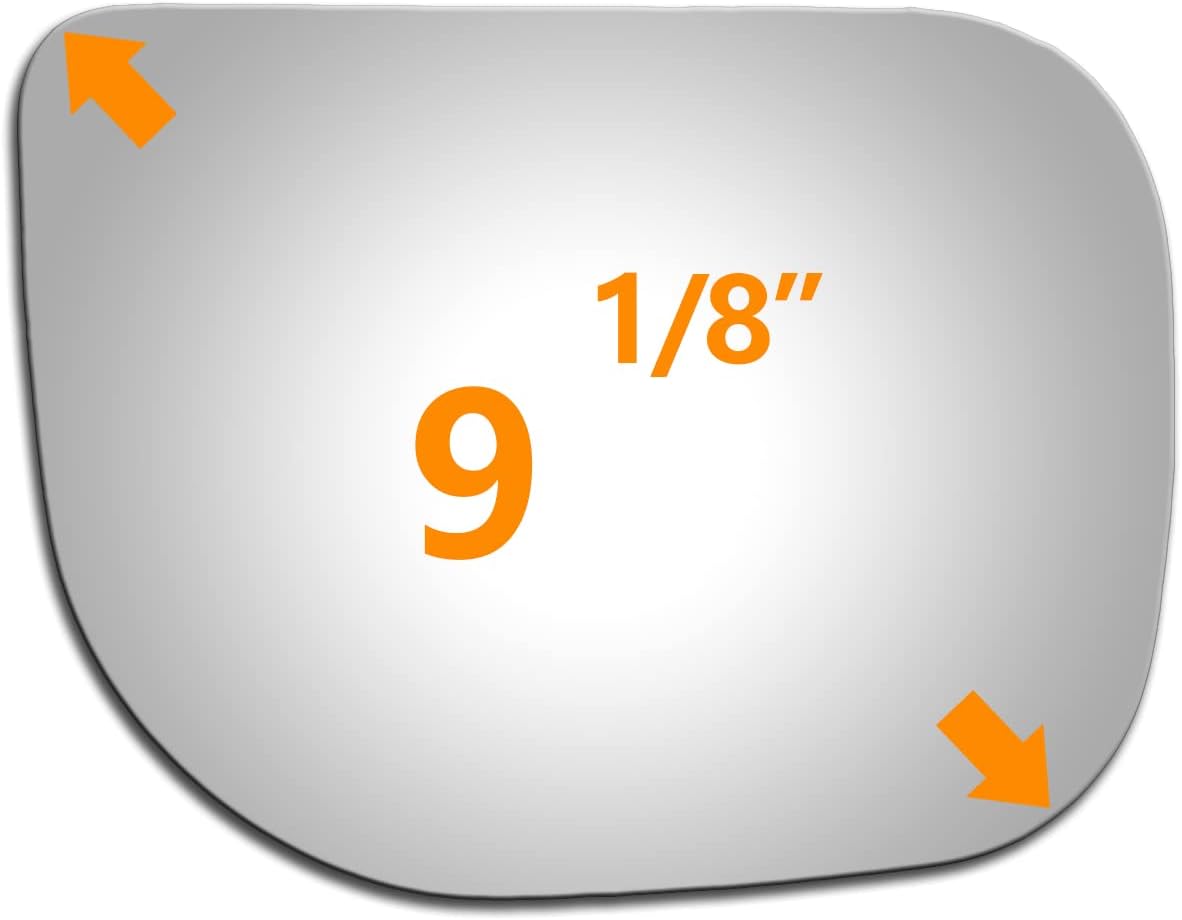 WLLW Mirror Glass for Nissan Titan 2004-2008 Armada 2005-2009 Pathfinder 2004 Passenger Side Only Right Convex Replacement Glass with Adhesive