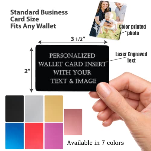 EAQ Personalized Wallet Insert, Custom Engraved Metal Card with Design, Message Card Gift for Dad, Husband, Boyfriend - Custom3
