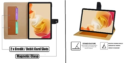 Image of WHITBULL Stylish PU Leather Flip Cover Compatible with Lenovo Tab P12 Pro (12.6 inch, TB-Q706F /TB-Q706Z) (Brown)