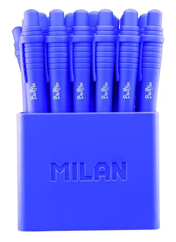 A.C. Milan Bote 40 bolígrafos Mini P1 Touch azules, white