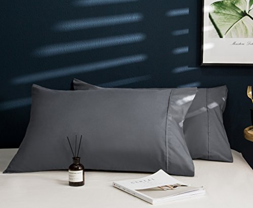 AYSW Taie d'oreiller 50x70cm Gris Lot de 2 Housse d'oreiller 100% Microfibre Hypoallergénique