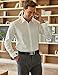 COOFANDY Men's Dress Shirts Wrinkle-Free Long Sleeve Stretch Textured Solid Dress Shirt Business Casual Button Down Shirt A-White