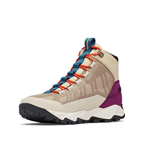 Columbia mens Flow Borough Mid Hiking Shoe, Ancient Fossil/Tangy Orange, 13 US