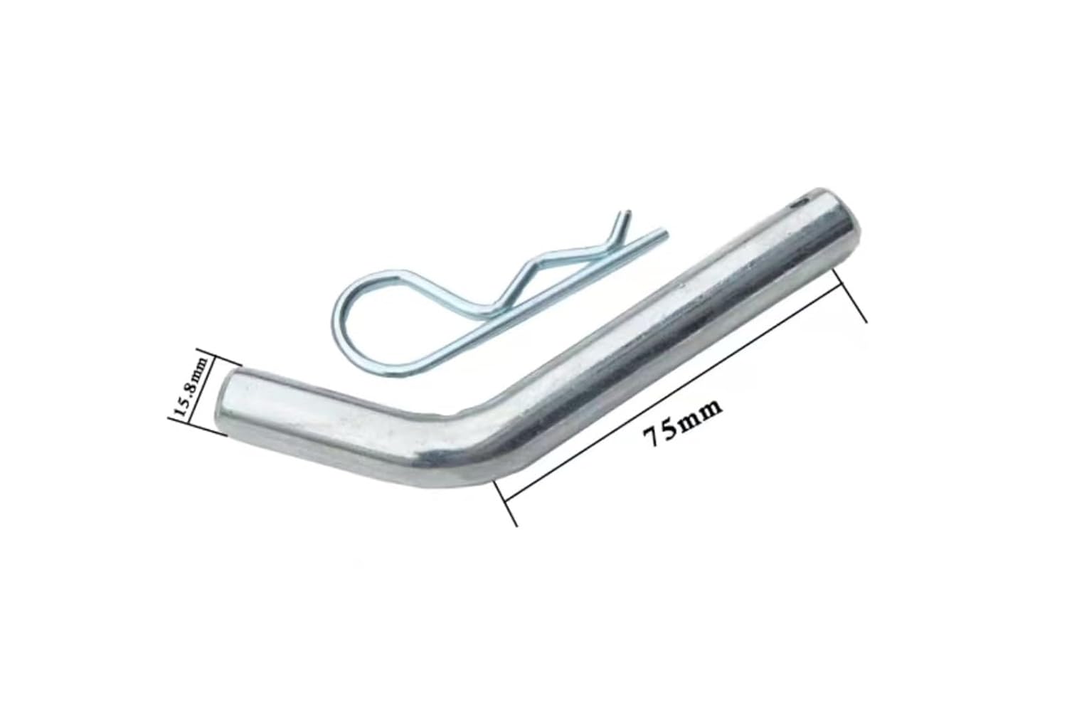 5/8 Inch Steel Zinc Plated Hitch Pin and Clips for Receiver Towing Components Trailer Parts Accessories