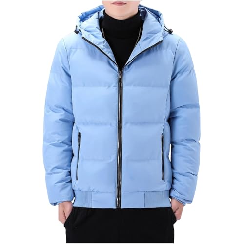 Chaqueta acolchada hombre cortavientos y resistente al viento con capucha