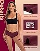 INNERSY Women's Period Underwear Postpartum Cotton Panties Menstrual Hi-Waist Briefs 3-Pack(Dark Vintage,3X-Large)