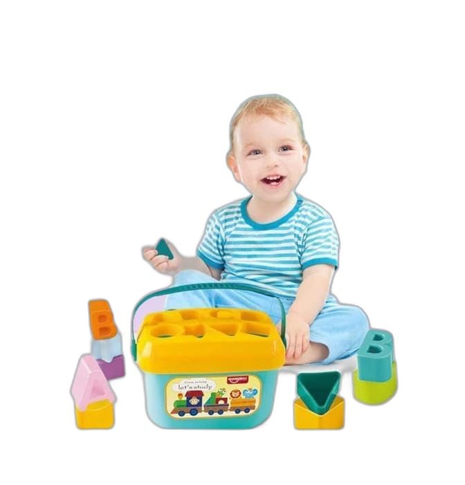 Baby's First Shape Sorting Blocks Learning- Educational Activity Toys with 16 Building Blocks - Multicolor (16 Pieces)|Design - 1169 Shape Sorters PADARIYA1169