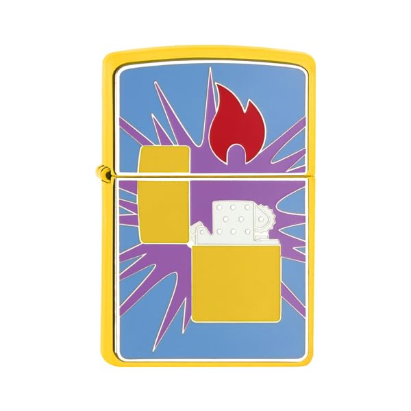 Zippo Windproof Lighter - Pop Art Zippo Lighter, Sunflower, Emblem - Refillable - Reusable - Windproof Design - Gift Box - Made in USA