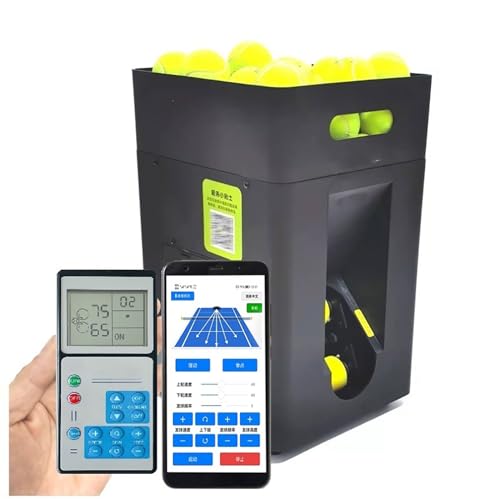 IMOSEI Tennis Training and Teaching Ball Machine, Portable Tennis Ball Machine, with Remote Control & APP, Adjustable Launch Angle, 1.5-10 S/Ball, for Beginners Solo Training Sports