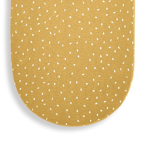 Little Green Sheep Organic Cotton Honey Moses Basket Fitted Sheet - 30x70cm - 35x75cm