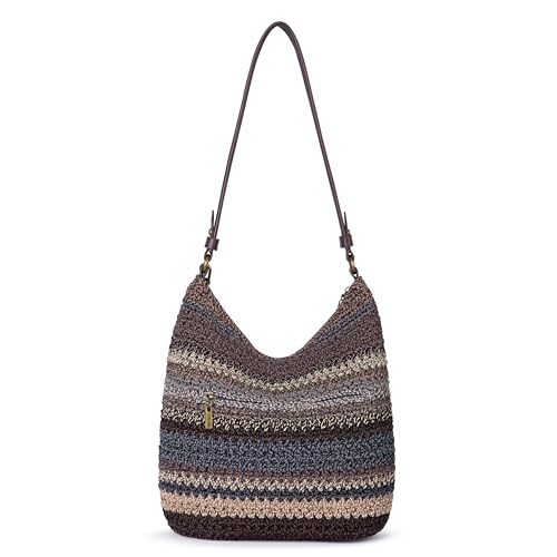 Image of The Sak Sequoia Hobo Bag - Hand Crochet Large Women's Purse for Everyday & Travel - Durable Handbag & Tote With Zipper Pocket