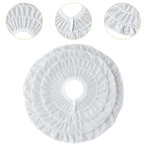 Girl 3 Hoops Petticoat Lolita Children Crinoline Skirt for Dressing up Gift Prom White3