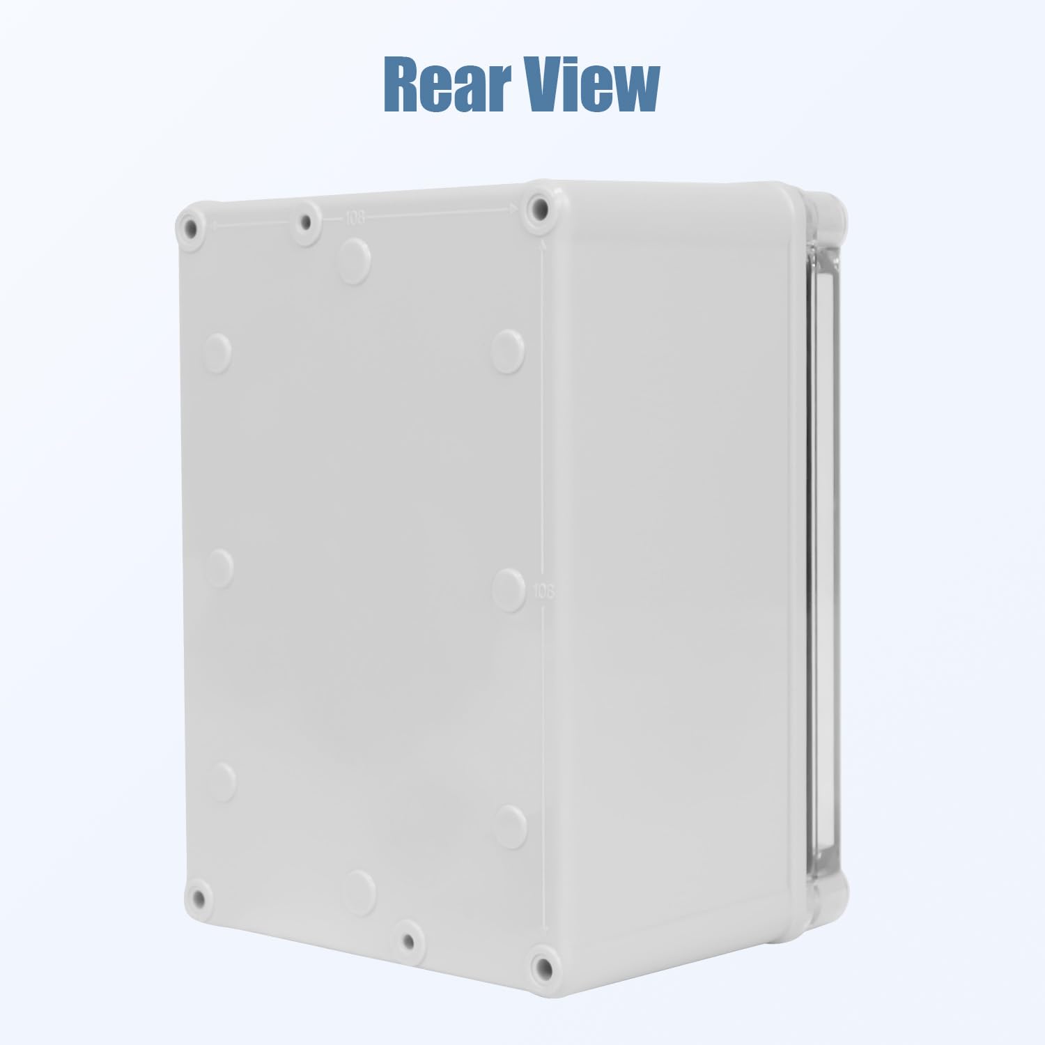 LeMotech Junction Box IP67 Waterproof Dustproof Electrical Box Project Box DIY Enclosure Gray with Transparent Clear Cover, External Size 6.9x4.9x3.9in (175x125x100mm)