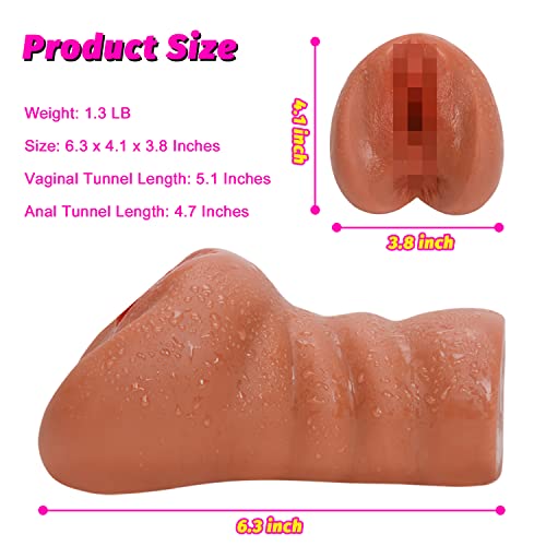 Onahole Male Masturbator 2 in 1 Realistic Textured Pocket Vagina Anal Pocket Pussy - Image 4