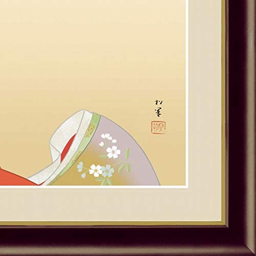 美品 掛け軸 上村松園筆「鼓の音」美人画 版画 限定品 美品 掛け軸 上村松園筆「鼓の音」美人画 版画 限定品
