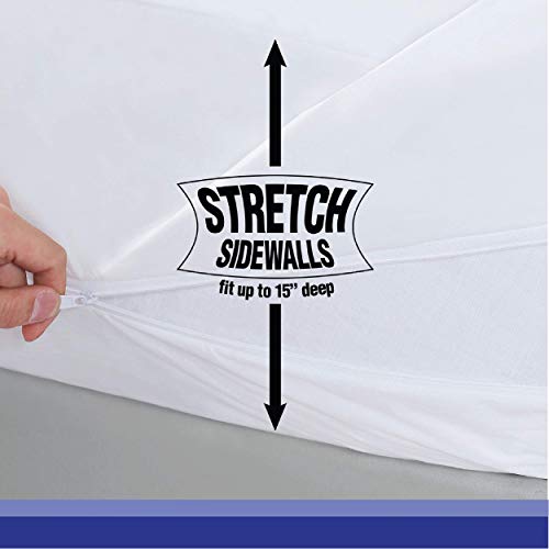 Bed Bug Blocker FRE146XXWHIT03 All-In-One Quiet Water Resistant Zip-Up Mattress Protector To Help Protect Against Irritants thumb #3