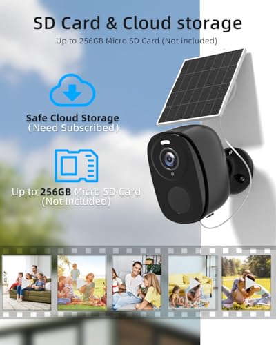 Image of ELECCTV 5G /2.4G WiFi Solar Security Cameras Wireless Outdoor, 2K Solar Cameras for Home Security with AI Motion Detection, Color Night Vision, Siren, 2-Way Audio, Works /Alexa,IP65 Waterproof,4-Cam Kit