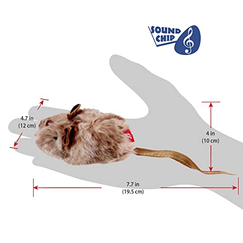 Gigwi Chirpy Cat Mouse Toy Squeak- Cat Toys Interactive Squeaking Mouse Cat Toy Melody Chaser Play And Squeak Kitten Toy, Mouse Sound Cat Toy For Boredom #TOP1