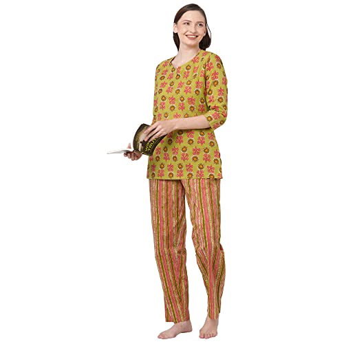 Image of Sweet Dreams Women's Cotton Printed Night Suit Set