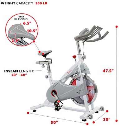Sunny Health & Fitness Magnetic Belt Drive Premium Indoor Cycling Bike - SF-B1876 6 Sunny Health & Fitness Magnetic Belt Drive Premium Indoor Cycling Bike - SF-B1876