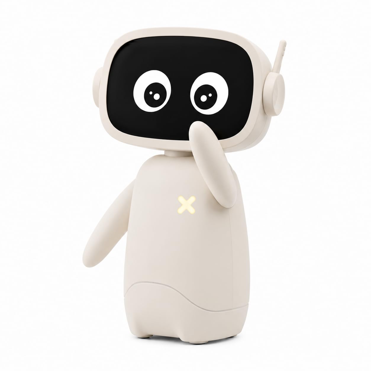XiaoMu AI Companion Robot – Twój codzienny towarzysz wsparcia emocjonalnego z psychologią pozytywną, offline i prywatny, bez opłat miesięcznych, dla dorosłych i nastolatków (kremowy)