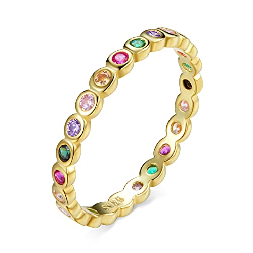 Bague en Argent 925 Feng Shui haut de gamme, anneau couleur or aux zircons étincelants.