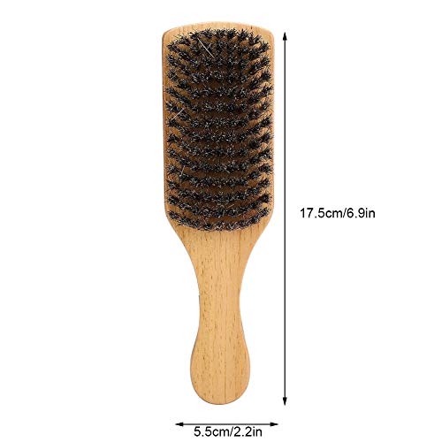 Zjchao Beard Brush Hairbrush Shaving Brushes, Natural Wooden Double-Sided Extra Soft Horse Mane Hair Professional Beard Brush For Daily Beard Care Gift For Men(M) #TOP4