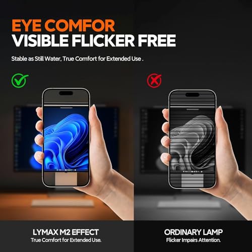 Image of LYMAX Computer Monitor Light Bar, USB Computer Lamp Dimmable Screen Light Bar, Adjustable Brightness /Color Temperature with Touch Contror, No Screen Glare, Space Saving for Home Office Desk Light