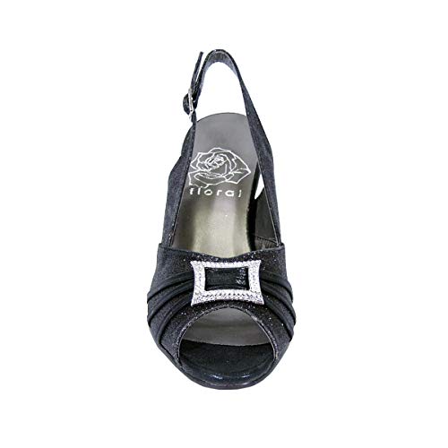 Floral Nadine Women's Wide Width Peep Toe Dress Slingback Shoes2