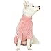 Blueberry Pet Cozy Soft Chenille Classy Striped Dog Sweater in Dusty Rose, Back Length 14