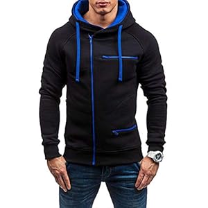 Mens Casual lange mouw Hoodies volledige rits fluwelen sweatshirt M-3XL