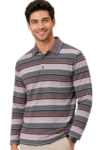 Image of SANE ORIGINALS Men's Full Sleeve Polo T-Shirt with Pocket, Premium Cotton Blend Collar Neck Tee