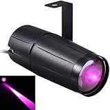 Lixada Pinspot Light 10W LED Spot Stage Lights Mini Beam Track Lighting Fixture for Family Party Home Decoration Bar Club Pub DJ Show Concert Wedding -Pink