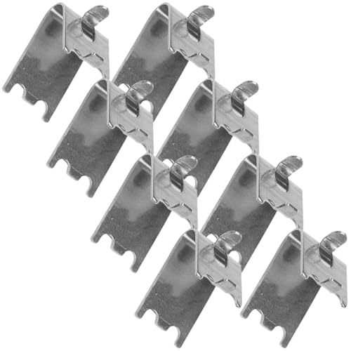 Ipetboom 8 piezas Soportes para Estantes de Congelador Clips Resistentes de Acero Inoxidable para Refrigerador Fácil Instalación Ganchos Soporte para Rejillas Congelador