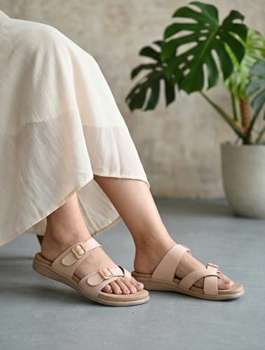 Image of HEALTH FIT EXTRA SOFT Women's Comfortable Memory Foam Doctor Slippers /Flip-Flops|Fashionable Casual & Stylish|Lightweight & Breathable|Outdoor Synthetic Casual Chappals Sandals Ladies & Girls HF30