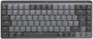 Logitech MX Mechanical Mini Wireless Illuminated Keyboard, Tactile Quiet Switches, Backlit, Bluetooth, USB-C, macOS, Windows, Linux, iOS, Android, Metal, QWERTY UK English Layout - Grey