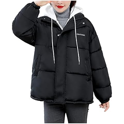 OverDose Damen Outdoor Schnee Karneval Stil Frauen Warm Schlank Langarm Oberbekleidung Baumwolle Gefütterte Jacken Tasche Cover