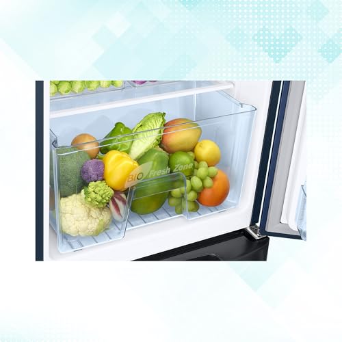 Image of Samsung 183 L, 4 Star, Digital Inverter, Direct-Cool Single Door Refrigerator (RR20C1824CU /HL, Camellia Blue, Base Stand Drawer)