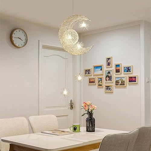 Plafonnier LED suspendu lune design chic pour decoration d'interieur